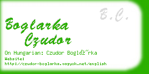 boglarka czudor business card